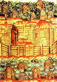 Изображение преподобного Нила Сорского с книжной миниатюры XVI века